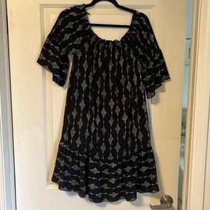 Black and white mini dress.